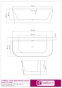 CADA FREESTANDING SELENE, MONTAJ LA PERETE, ACRIL, 170x80x58 CM