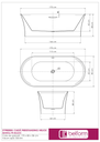 CADA FREESTANDING  HELIOS, MONTAJ LA PERETE, ACRIL, 170x80x58 CM