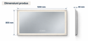 (P) OGLINDA BAIE ATLANTIS ILUM LED 3 CUL 120X80 CM FUNCTIE DEZAB INTRERUP TOUCH CEAS