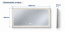 OGLINDA BAIE ATLANTIS, ILUM LED 3 CULORI, 120X80 CM, FUNCTIE DEZAB, INTRERUP TOUCH,CEAS DIGITAL