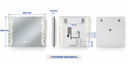 OGLINDA BAIE ATLANTIS ILUM LED 3 CULORI 80x60 CM FUNCTIE DEZAB INTRERUPATOR TOUCH