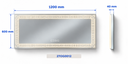 OGLINDA BAIE ATLANTIS ILUM LED 3 CULORI 120X60 CM FUNCTIE DEZAB INTRERUPATOR TOUCH