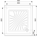 CADITA DUS LOGOS PATRATA 90X90 CM