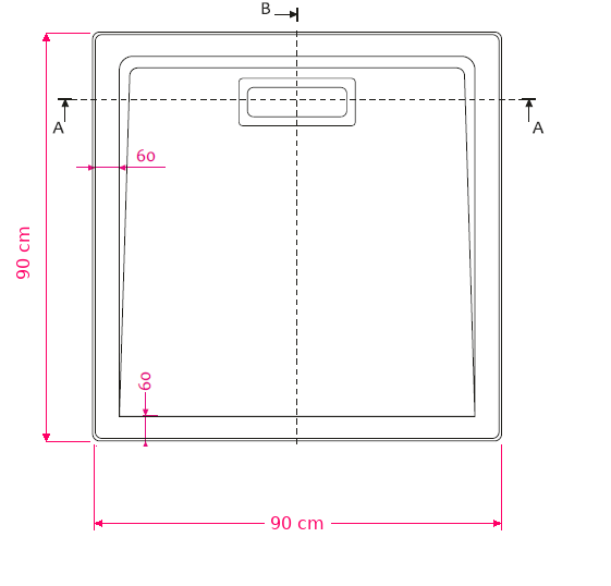 CADITA SLIM CELESTA GREY PATRATA 90X90 CM