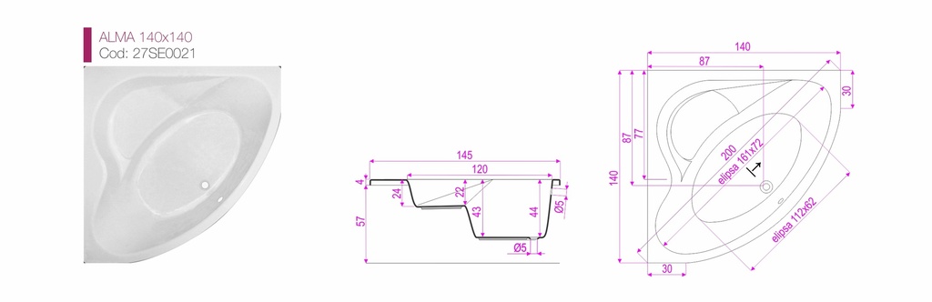CADA DE COLT ALMA 140X140 CM