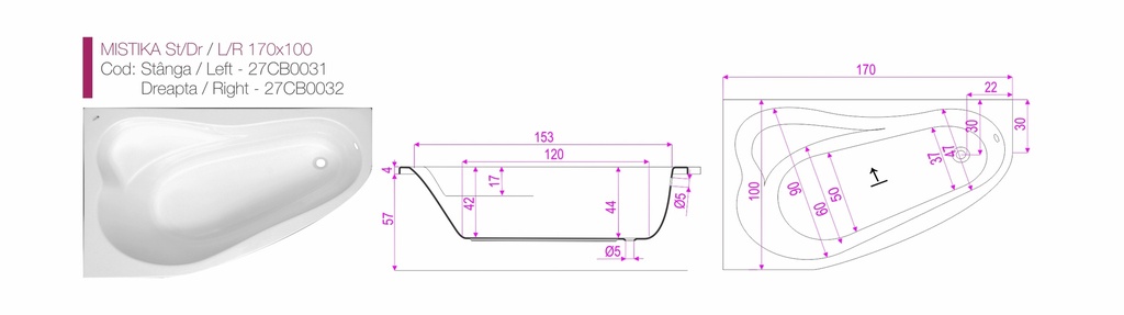 CADA DE COLT MISTIKA 170X100 CM ST