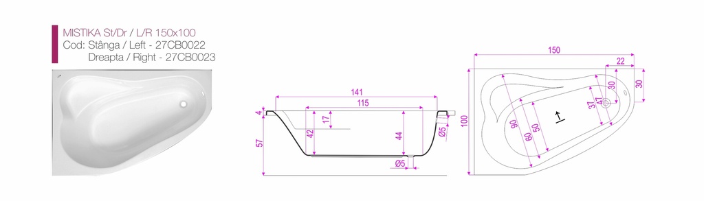 CADA DE COLT MISTIKA 150X100 CM ST