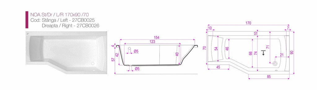 CADA DE COLT NOA 170X90/70 CM ST