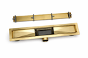 RIGOLA DUS REVERSIBILA FORTUNA,OTEL INOXIDABIL 1.2 MM,DEBIT HIGH FLOW 50 L/MIN,40 CM,GOLDEN BRUSH