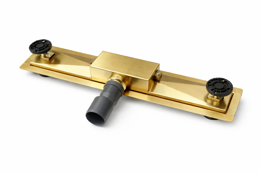 RIGOLA DUS REVERSIBILA FORTUNA,OTEL INOXIDABIL 1.2 MM,DEBIT HIGH FLOW 50 L/MIN,80 CM,GOLDEN BRUSH