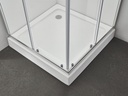 (P) PARAVAN DUS 90X90X185 CM PATRAT PROFIL CROMAT CULISARE GEAM CLAR 5 MM