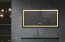OGLINDA BAIE INFINITY ILUM LED 3 CULORI 120X60 CM  RAMA ALUMINIU NEAGRA FUNCTIE DEZABUR