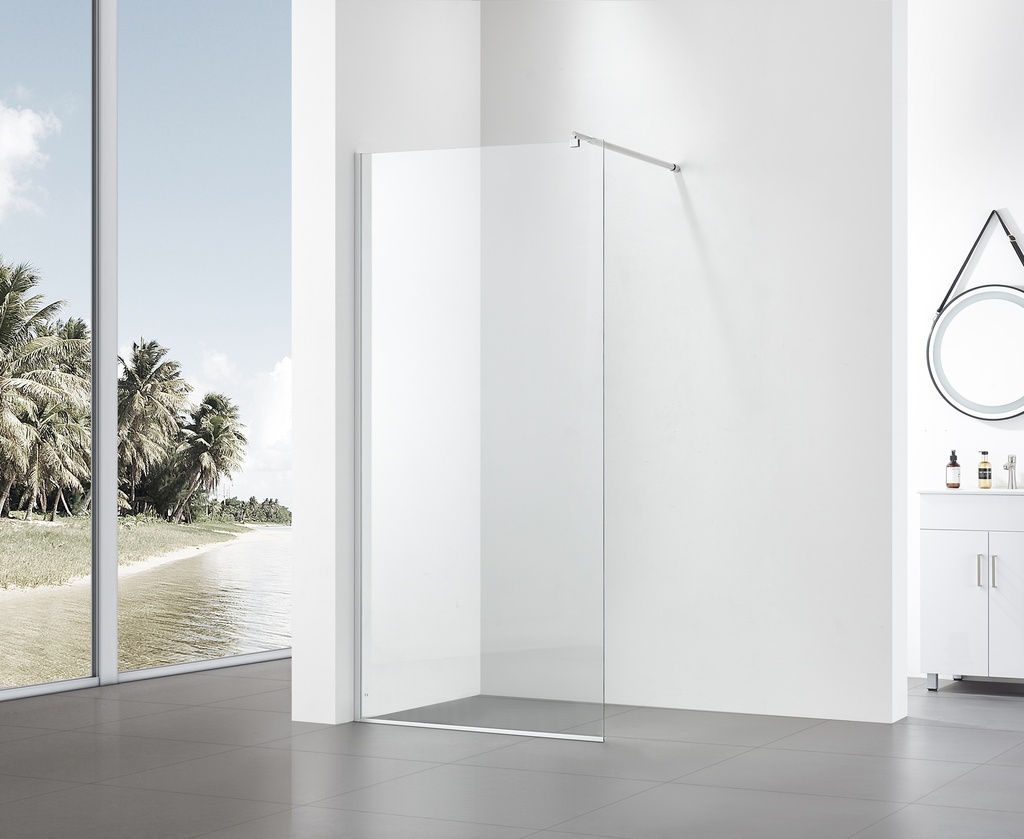 PARAVAN DUS WALK IN ATLAS 500x2000 MM STICLA SECURIZATA 8 MM TRATAMENT NANOGLASS
