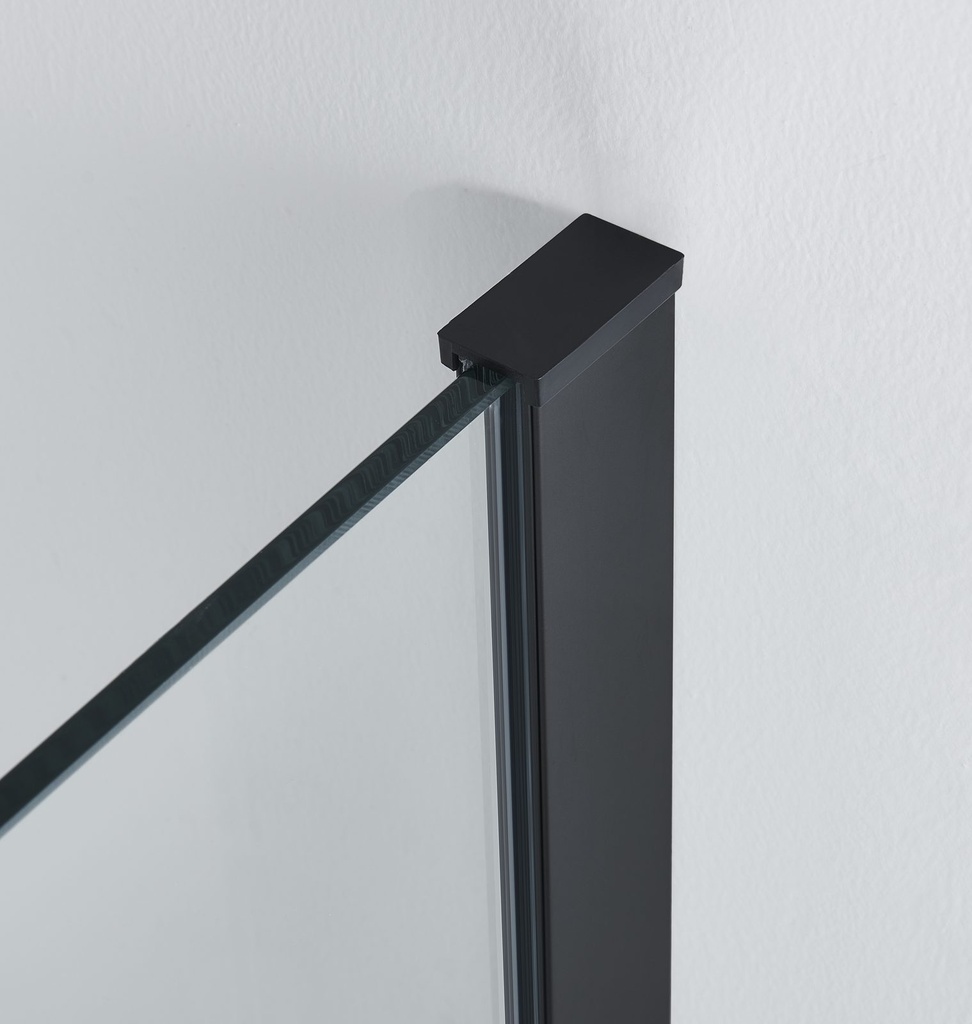 PARAVAN DUS WALK IN INFINITY 700x2000 MM,PROFIL NEGRU MAT, STICLA SECURIZATA 8 MM,  NANOGLASS