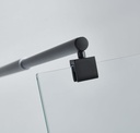 PARAVAN DUS WALK IN INFINITY 700x2000 MM,PROFIL NEGRU MAT, STICLA SECURIZATA 8 MM,  NANOGLASS