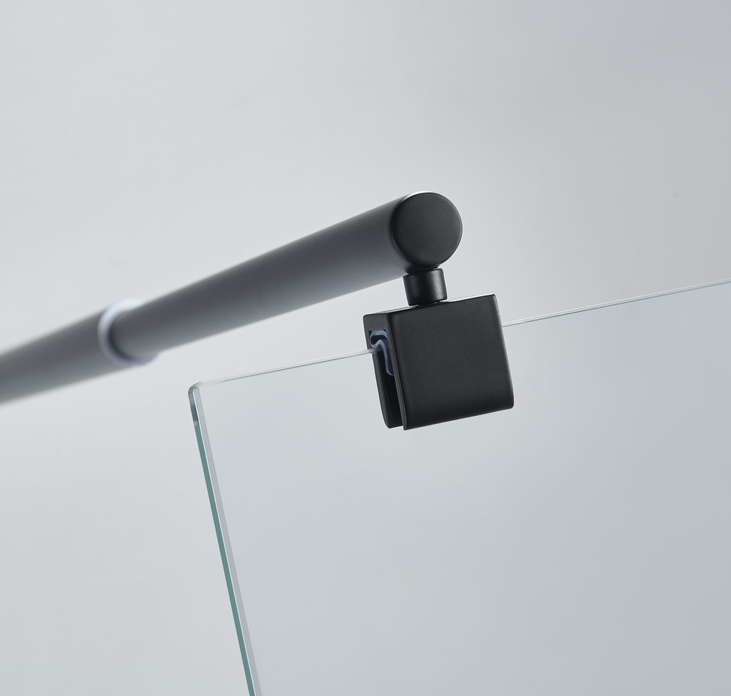 PARAVAN DUS WALK IN INFINITY 800x2000 MM, PROFIL NEGRU MAT, STICLA SECURIZATA 8 MM,  NANOGLASS