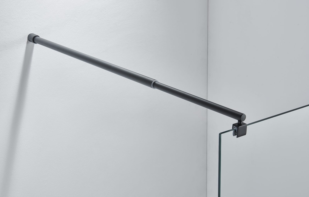 PARAVAN DUS WALK IN INFINITY 1000x2000 MM, PROFIL NEGRU MAT, STICLA SECURIZATA 8 MM,  NANOGLASS