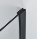 PARAVAN DUS WALK IN INFINITY 1200x2000 MM, PROFIL NEGRU MAT, STICLA SECURIZATA 8 MM,  NANOGLASS