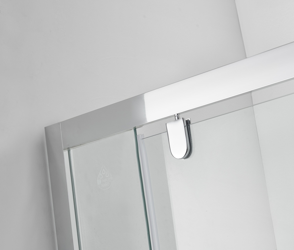 PARAVAN DUS CLEAR 90X70 DREPTUNGHIULAR PROFIL CROMAT USA BATANTA GEAM 6 MM