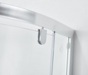 PARAVAN DUS CLEAR 90X70 SEMIROTUND PROFIL CROMAT BATANT GEAM 6 MM
