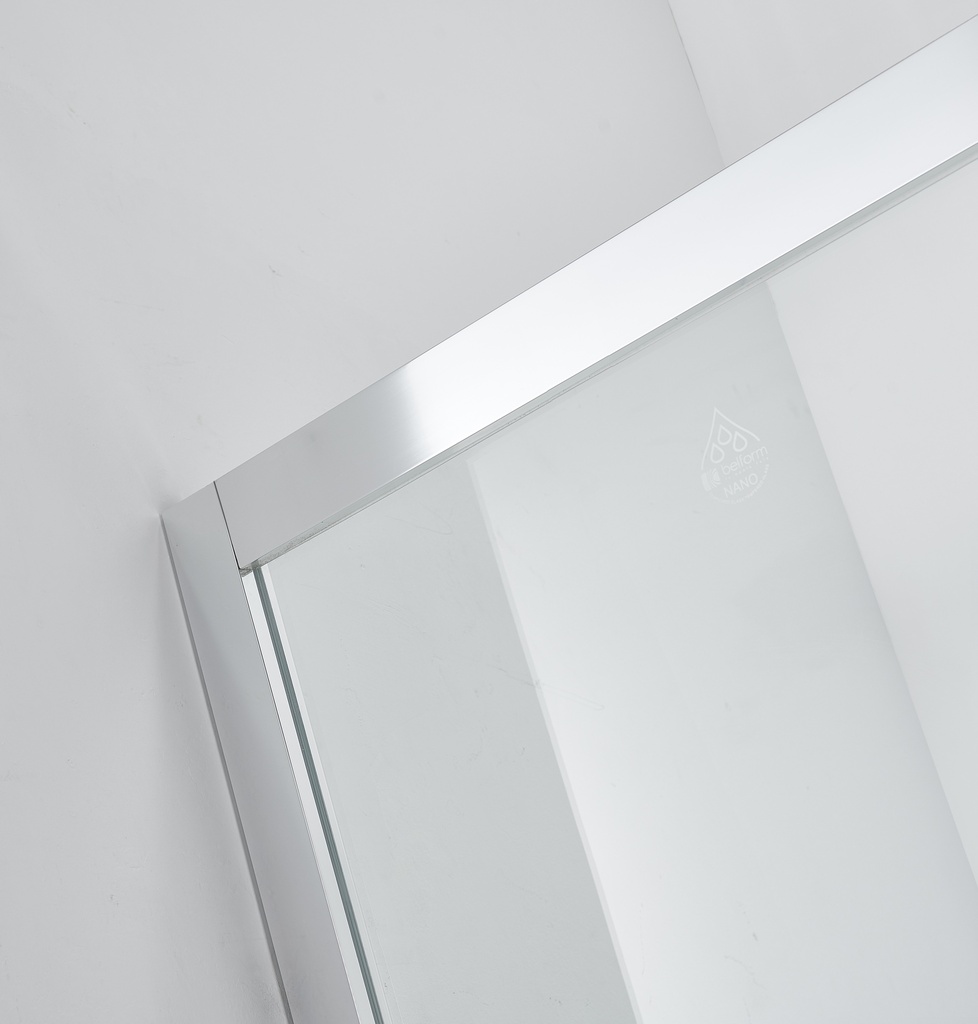 PARAVAN DUS CLEAR 90X70 SEMIROTUND PROFIL CROMAT BATANT GEAM 6 MM