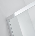 PARAVAN DUS CLEAR 90X70 SEMIROTUND PROFIL CROMAT BATANT GEAM 6 MM
