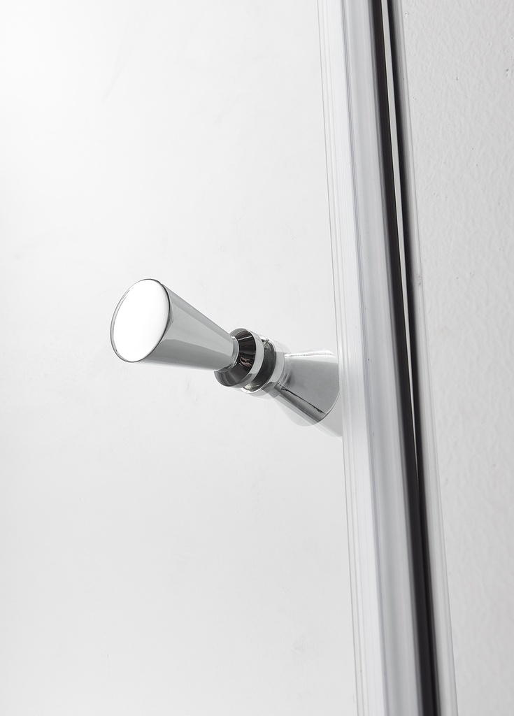 PARAVAN DUS CLEAR 90X70 SEMIROTUND PROFIL CROMAT BATANT GEAM 6 MM