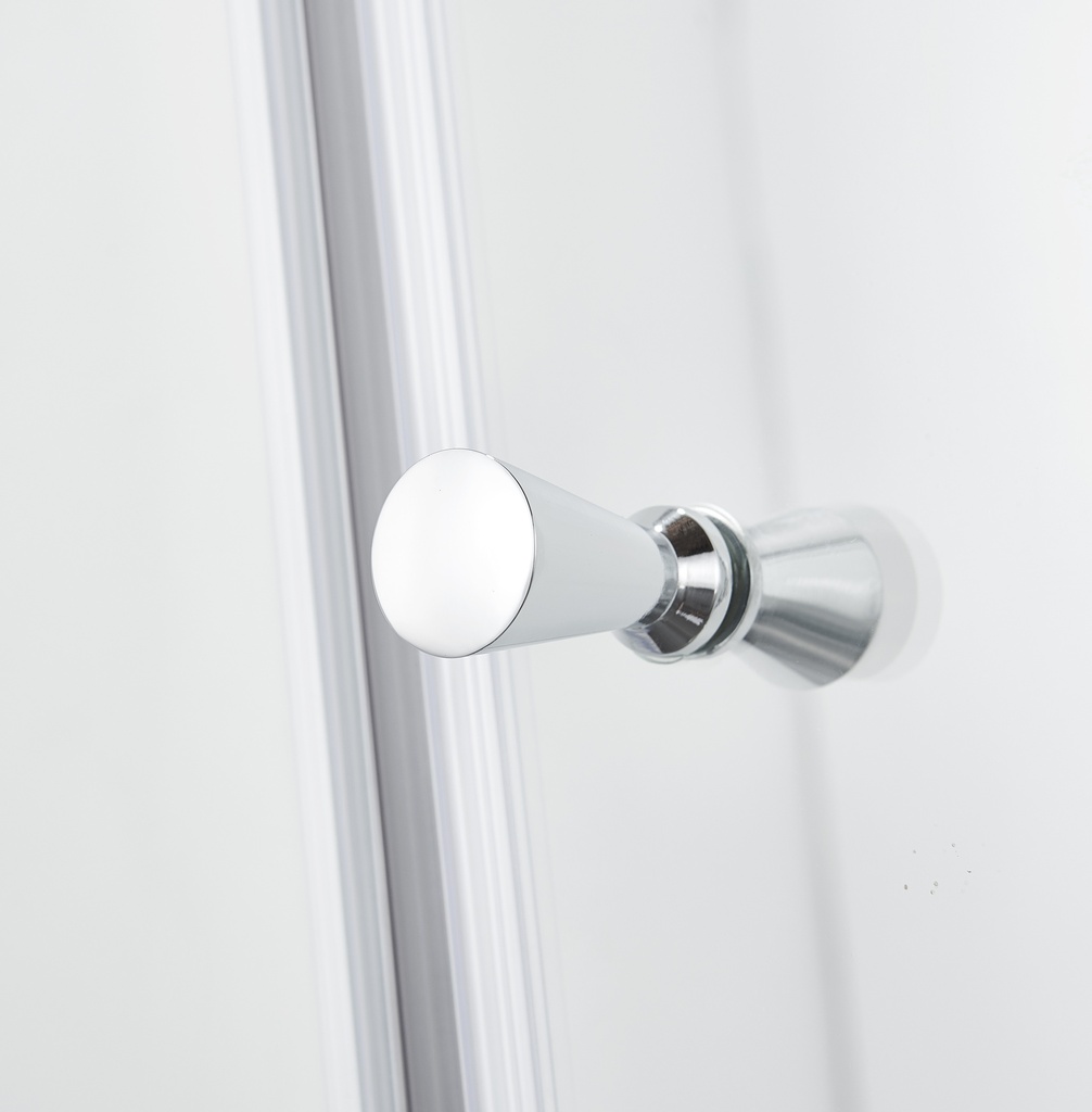 PARAVAN DUS CLEAR 90X70 SEMIROTUND PROFIL CROMAT BATANT GEAM 6 MM