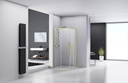 PARAVAN DUS FORTUNA 90X90X185 CM, PATRAT, PROFIL AURIU, 2 USI CULISANTE, GEAM CLAR 5 MM, TRATAT NANOGLASS