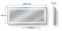 OGLINDA BAIE CRONOS ILUM LED 3 CULORI 120X60 CM FUNCTIE DEZAB INTRERUPATOR TOUCH