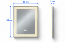 OGLINDA BAIE CRONOS ILUMINARE LED 3 CULORI 60X80 CM DEZABURIRE CEAS