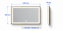 OGLINDA BAIE FORTUNA, ILUM LED 3 CULORI, 120X80 CM, RAMA AURIE FUNCT DEZAB, INTRERUP TOUCH,CEAS