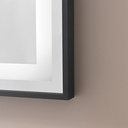 OGLINDA BAIE INFINITY ILUM LED 3 CULORI 60X80 CM  RAMA ALUMINIU NEAGRA FUNCTIE DEZABUR.