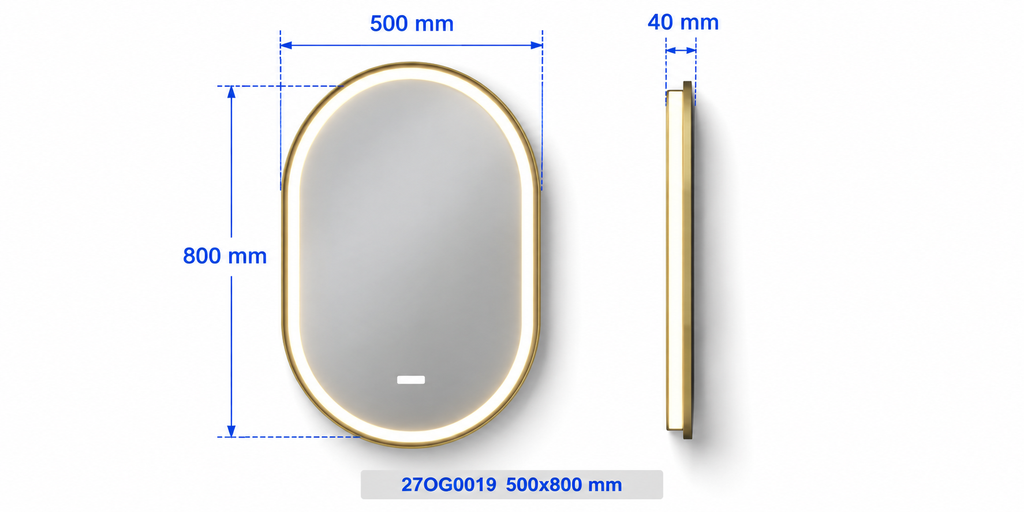 OGLINDA BAIE FORTUNA ILUMINARE LED 3 CULORI 50X80 CM RAMA  AL AURIE DEZABURIRE CEAS