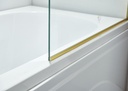 PARAVAN CADA (LxH)80x140CM, STICLA SECURIZATA 6MM, TRATAMENT NANOGLASS, PROFIL AURIU (GOLDEN BRUSH), PORTPROSOP