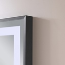 OGLINDA BAIE INFINITY ILUM LED 3 CULORI 60X80 CM  RAMA ALUMINIU NEAGRA FUNCTIE DEZABUR.