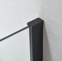PARAVAN CADA (LxH)80x140CM, STICLA SECURIZATA 6MM, TRATAMENT NANOGLASS, PROFIL NEGRU (MATT BLACK), PORTPROSOP