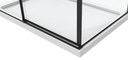 PARAVAN DUS 100X80X200 DREPTUNGHI PROFIL NEGRU MAT 1 USA CULIS GEAM 6 MM D NEGRE
