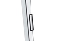 PARAVAN DUS 80X80X200 PENTAGONAL PROFIL NEGRU MAT USA BATANTA GEAM 6 MM (DUNGI NEGRE)