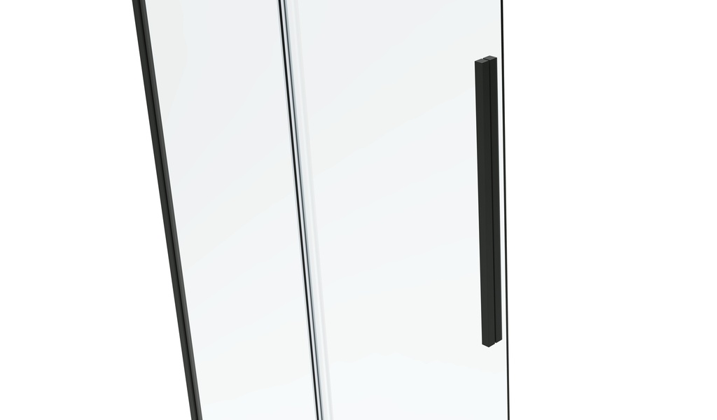 PARAVAN DUS 90X90X200 PATRAT PROFIL NEGRU MAT 2 USI CULISANTE GEAM 6 MM (DUNGI NEGRE)