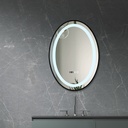 OGLINDA BAIE INFINITY ILUM LED 3 CULORI 50X70 CM  RAMA ALUMINIU NEAGRA FUNCTIE DEZABURIRE