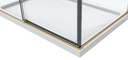 PARAVAN DUS FORTUNA 120X80X195 CM DREPTUNGHI PROFIL AURIU 1 USA CULIS GEAM CLAR 6 MM