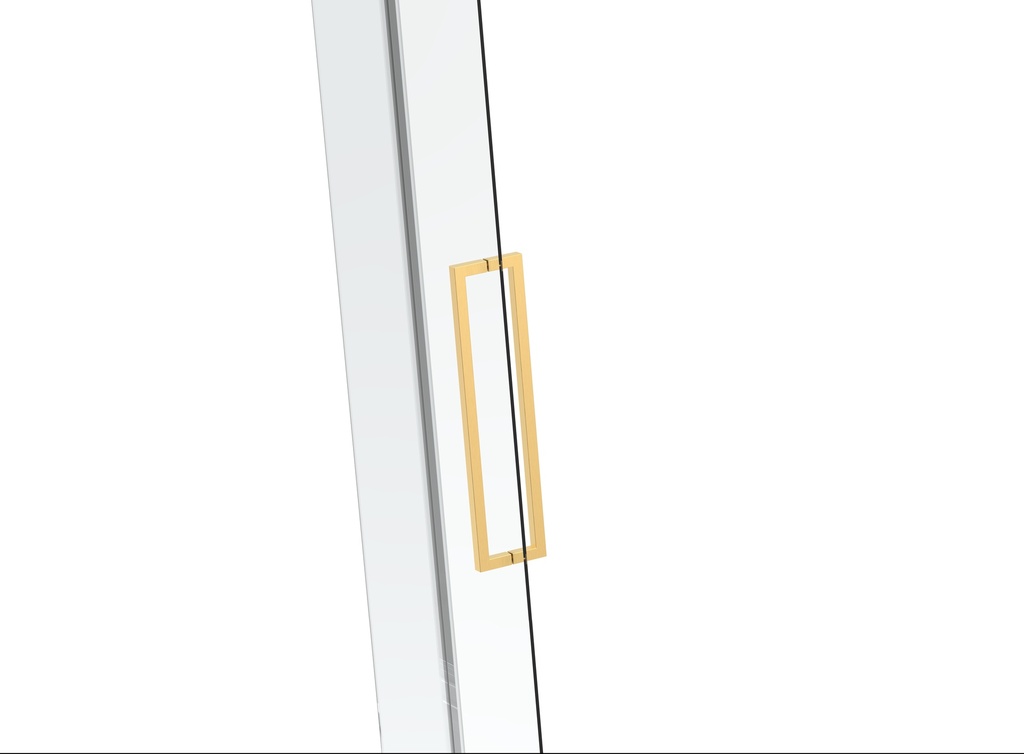 PARAVAN DUS FORTUNA 120X90X195 CM DREPTUNGHI PROFIL AURIU1 USA BATA GEAM CLAR 6 MM