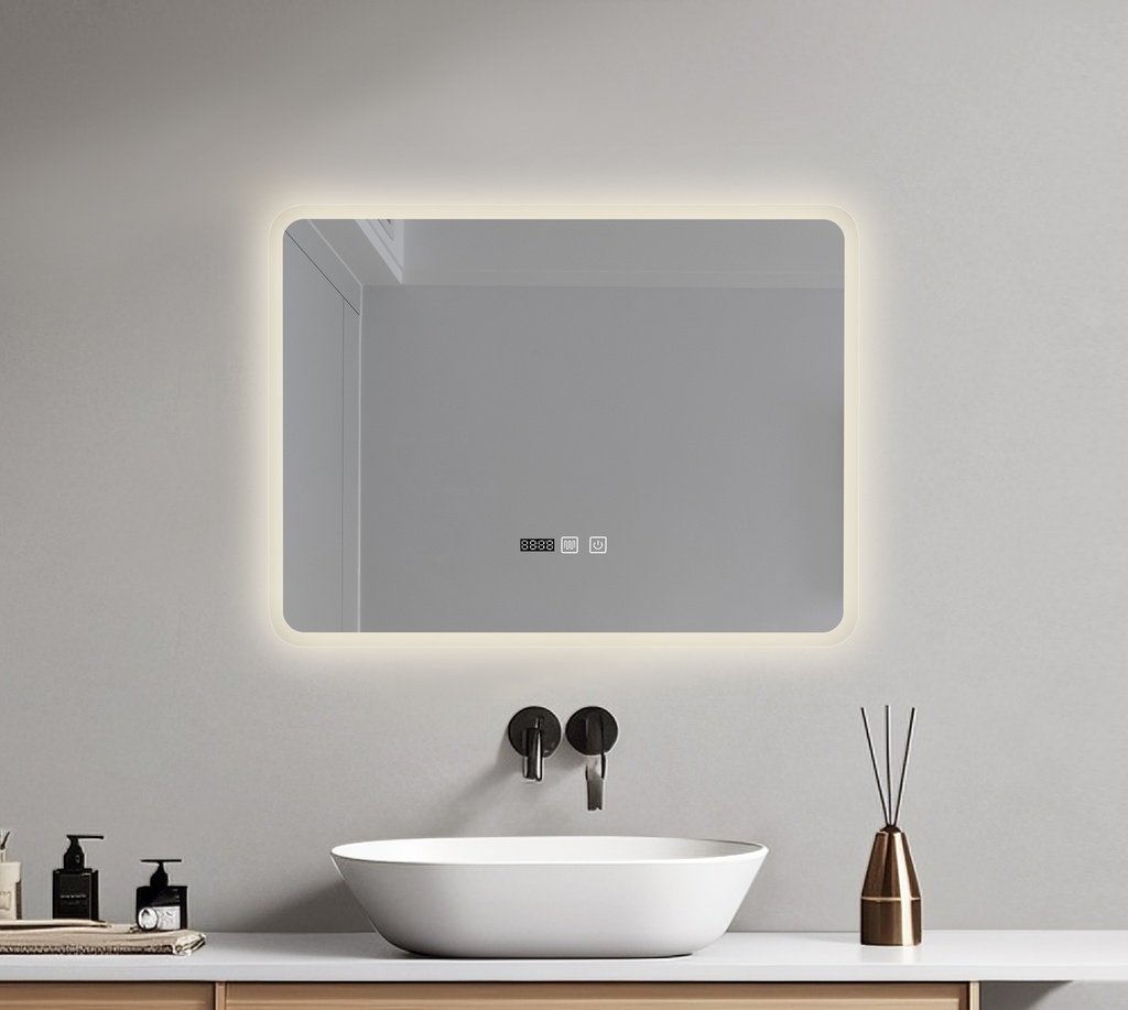 OGLINDA BAIE ATLANTIS,ILUM LED 3 CULORI,80x60 CM,FUNCTIE DEZAB,INTRERUPATOR TOUCH