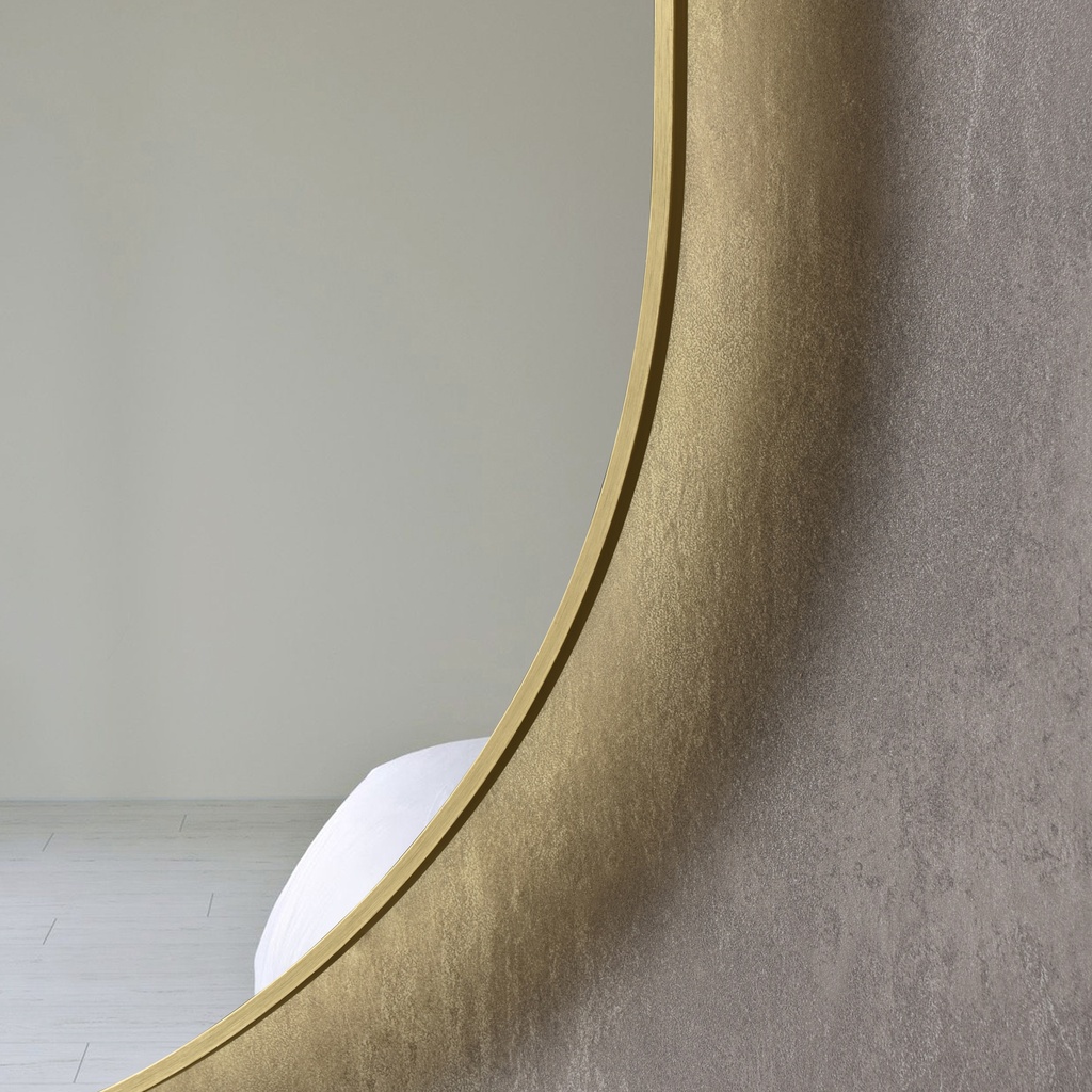 OGLINDA BAIE FORTUNA REVERSIBILA,ILUM LED, 60X85 CM,RAMA ALUMINIU SLIM AURIE,SENZOR MISCARE