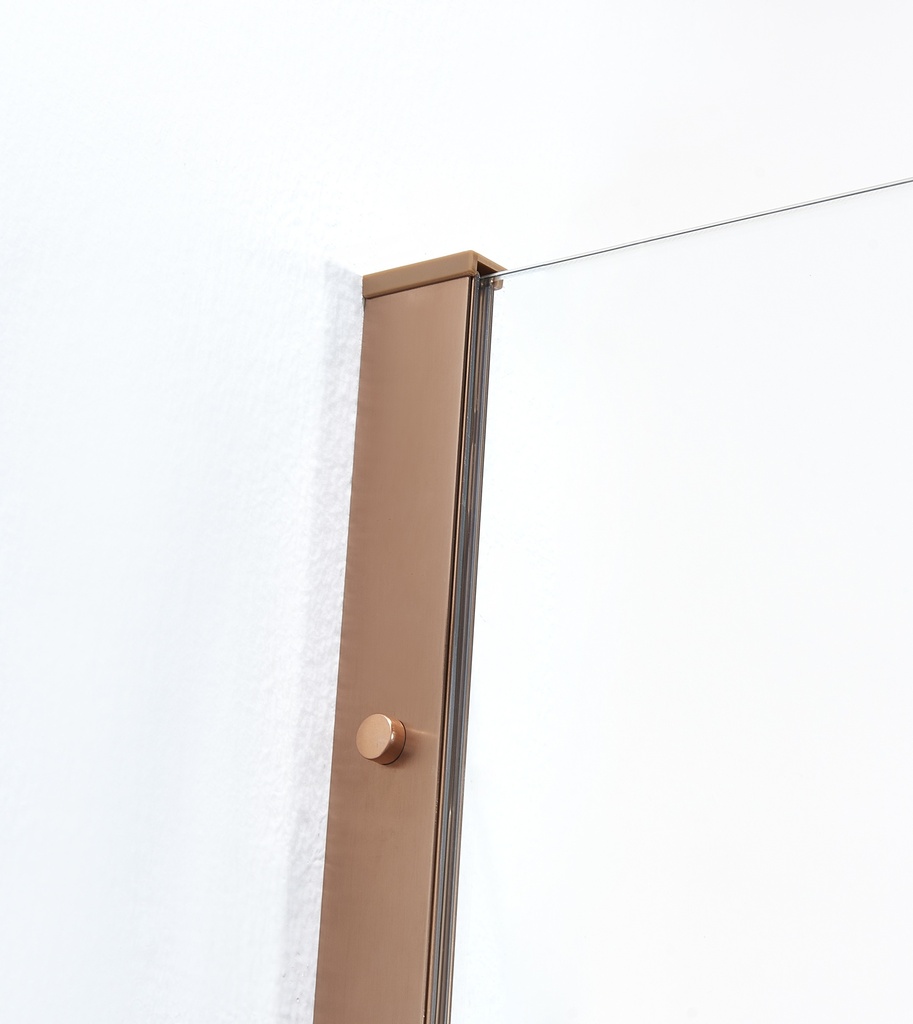 PARAVAN DUS WALK IN HELIOS 1200x2000 MM, PROFIL CUPRU, STICLA SECURIZATA 8 MM,  NANOGLASS