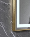 OGLINDA BAIE FORTUNA, ILUM LED 3 CULORI, 120X80 CM, RAMA AURIE FUNCT DEZAB, INTRERUP TOUCH,CEAS
