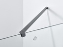 PARAVAN DUS WALK IN GRAPHITE 1200x2000 MM, PROFIL GUN METAL, STICLA SECURIZATA 8 MM,  NANOGLASS