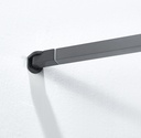 PARAVAN DUS WALK IN GRAPHITE 1200x2000 MM, PROFIL GUN METAL, STICLA SECURIZATA 8 MM,  NANOGLASS