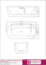 CADA FREESTANDING ODESSA, ACRIL, 170x80x58 CM